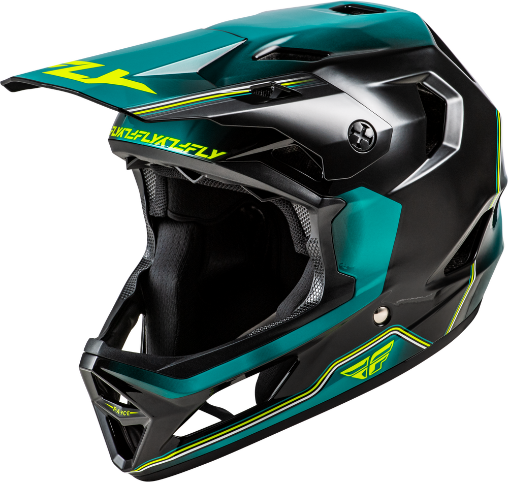 2026 FLY RACING RAYCE REPEAT BICYCLE HELMET BLACK/TEAL/HI-VIS