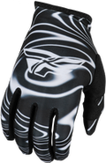 2024 FLY RACING LITE WARPED GLOVES BLACK/WHITE