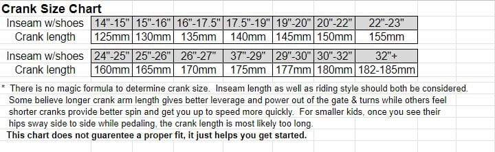ANSWER Mini Square Taper Cranks