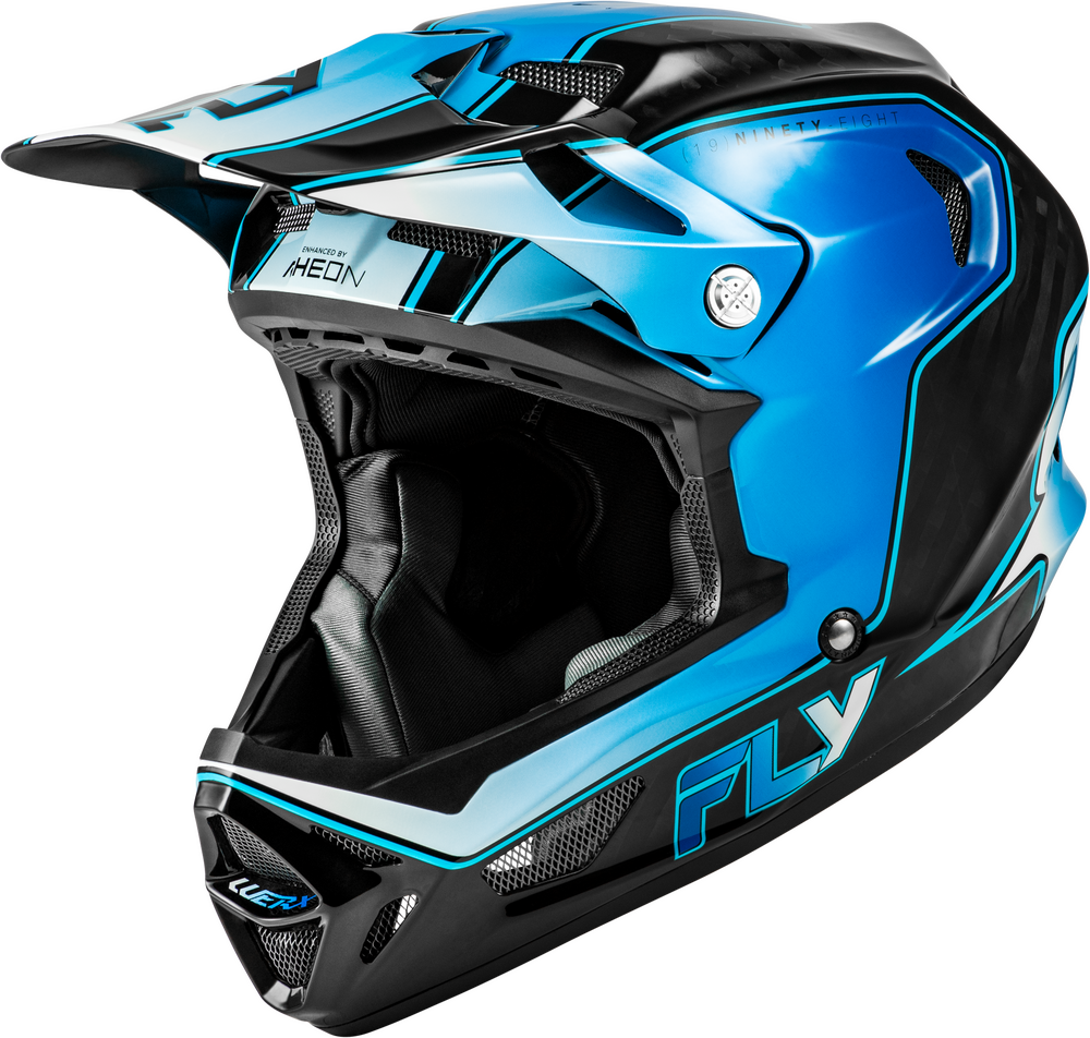 2026 FLY RACING WERX-R FLOW CARBON HELMET BLACK CARBON/BLUE/WHITE