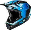 2026 FLY RACING WERX-R FLOW CARBON HELMET BLACK CARBON/BLUE/WHITE