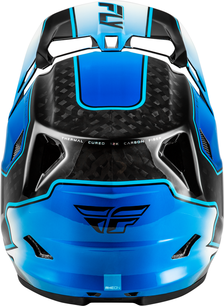 2026 FLY RACING WERX-R FLOW CARBON HELMET BLACK CARBON/BLUE/WHITE
