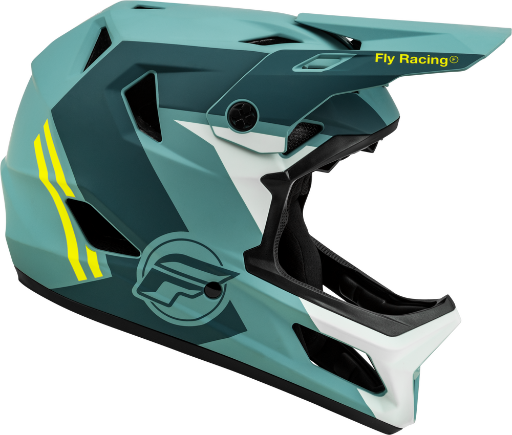 2024 FLY RAYCE BICYCLE HELMET MATTE BLUE STONE/HI-VIS