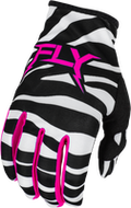 2024 FLY RACING LITE UNCAGED GLOVES BLACK/WHITE/NEON PINK