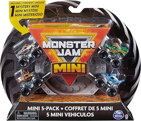 Monster Jam, Official Mini 5-Pack with Mystery Collectible 1:87 Scale