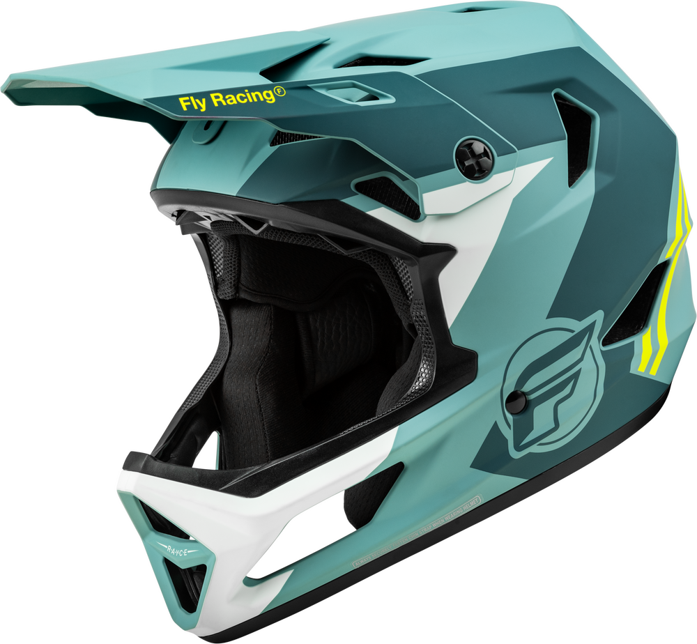 2024 FLY RAYCE BICYCLE HELMET MATTE BLUE STONE/HI-VIS