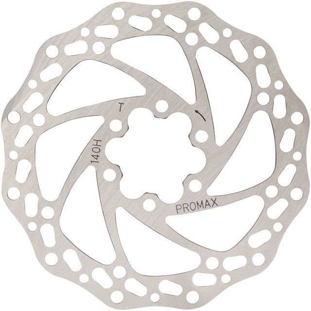 Promax Sport S1 Disc Brake Rotor - 140mm, 6-Bolt, Silver – On 2 Wheels BMX