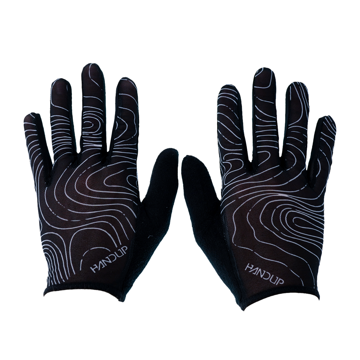 Hand Ups Handup Summer LITE Gloves - Topo Map Black β On 2 Wheels BMX