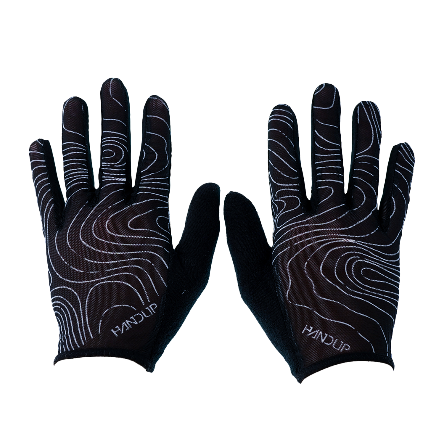 Handup Summer LITE Gloves - Topo Map Black