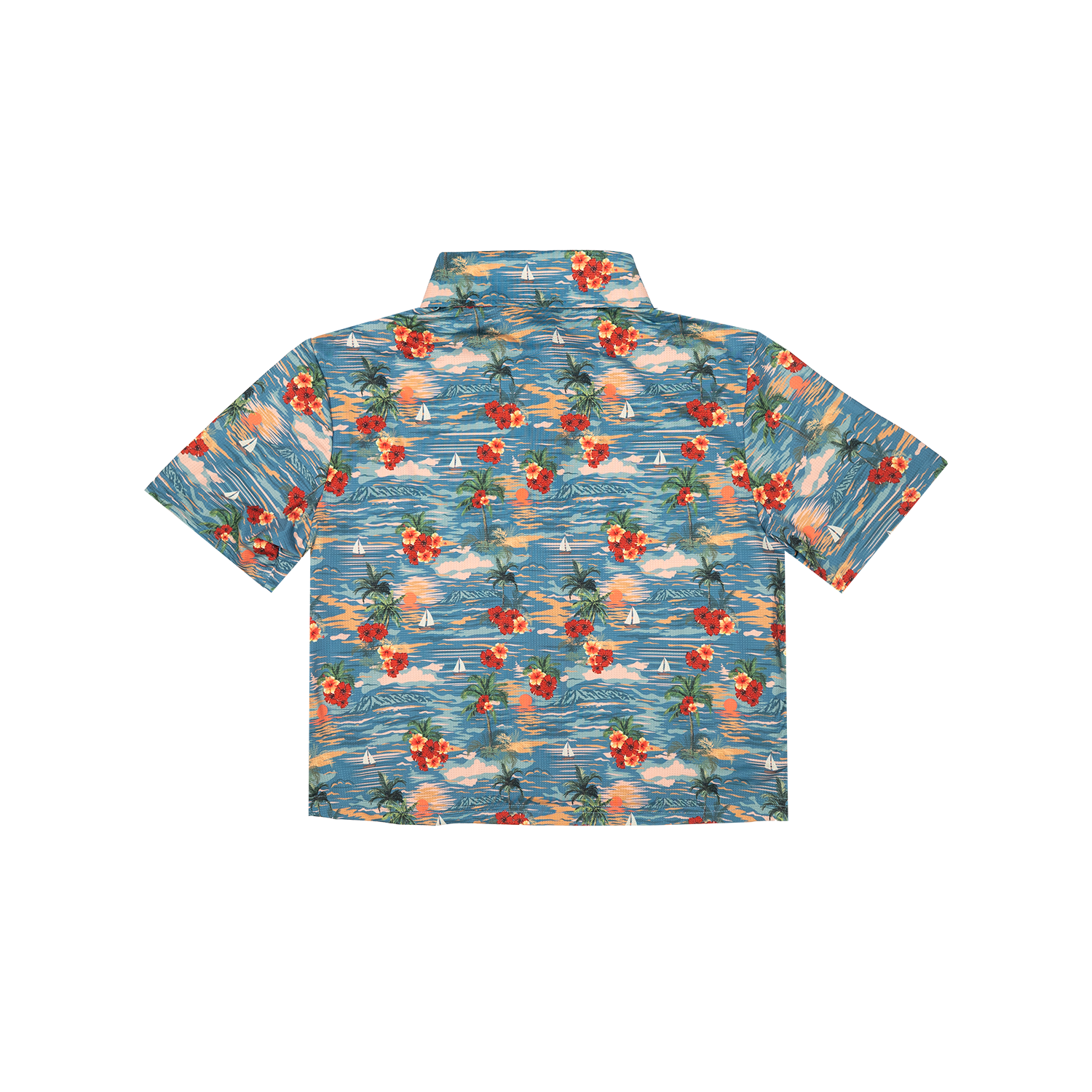 Cropped FlexGRID Button Up - Sunburn Shred