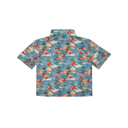 Cropped FlexGRID Button Up - Sunburn Shred
