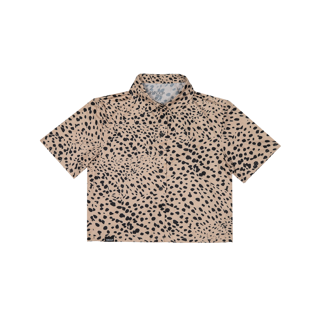 Cropped FlexGRID Button Up - Trail Cat