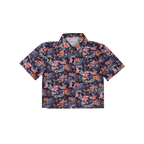 Cropped FlexGRID Button Up - Midnight in Maui