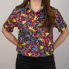Cropped FlexGRID Button Up - Roller Link