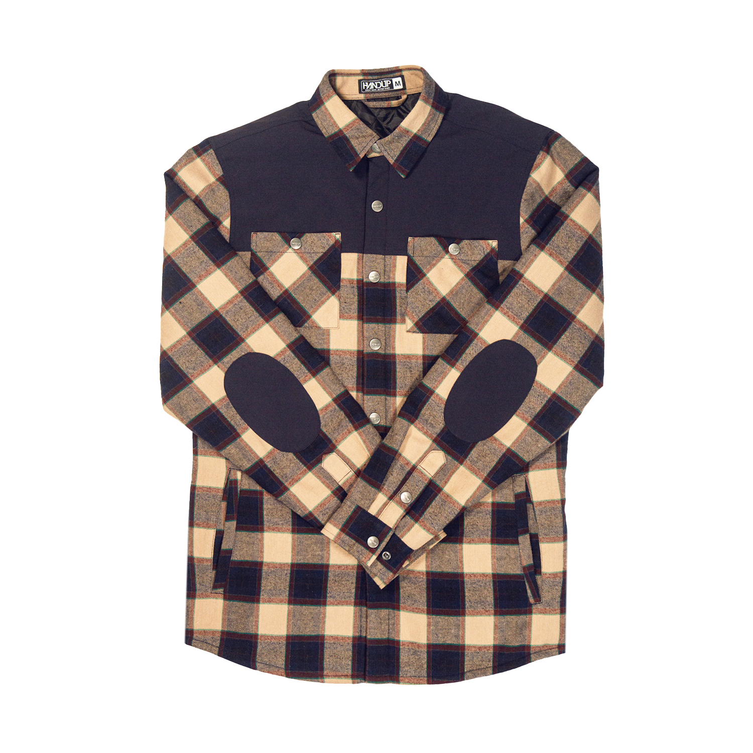 Handup Flannel Jacket - Navy/Tan Plaid