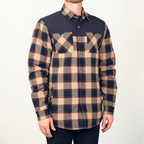 Handup Flannel Jacket - Navy/Tan Plaid