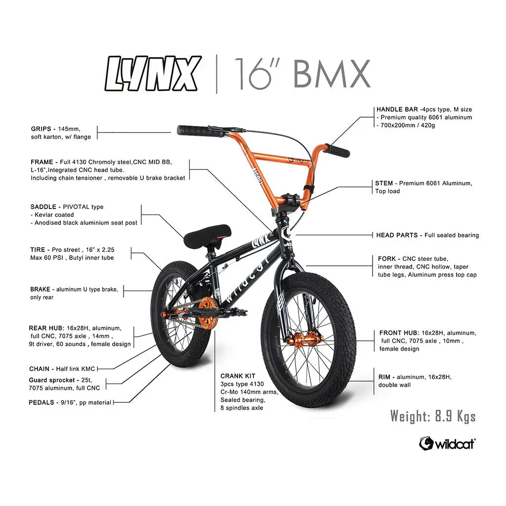 Lynx 16 inch BMX Black