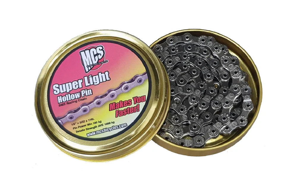 MCS SUPERLIGHT HOLLOW PIN 1/2 x 3/32"x 116L CHAIN SILVER