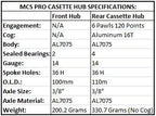 MCS PRO CASSETTE 36H DISK HUBSET BLACK