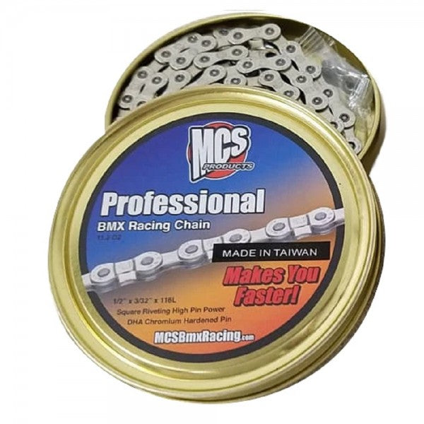 MCS PROFESSIONAL BMX RACING 1/2" x 3/32" x 116L CHAIN SILVER
