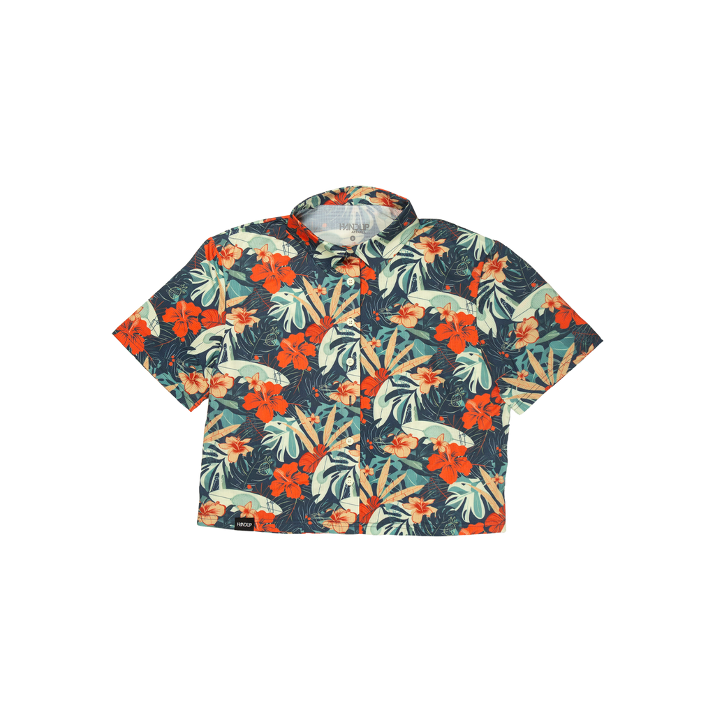 Handup Cropped FlexGRID Button Up - Paradise Pedal