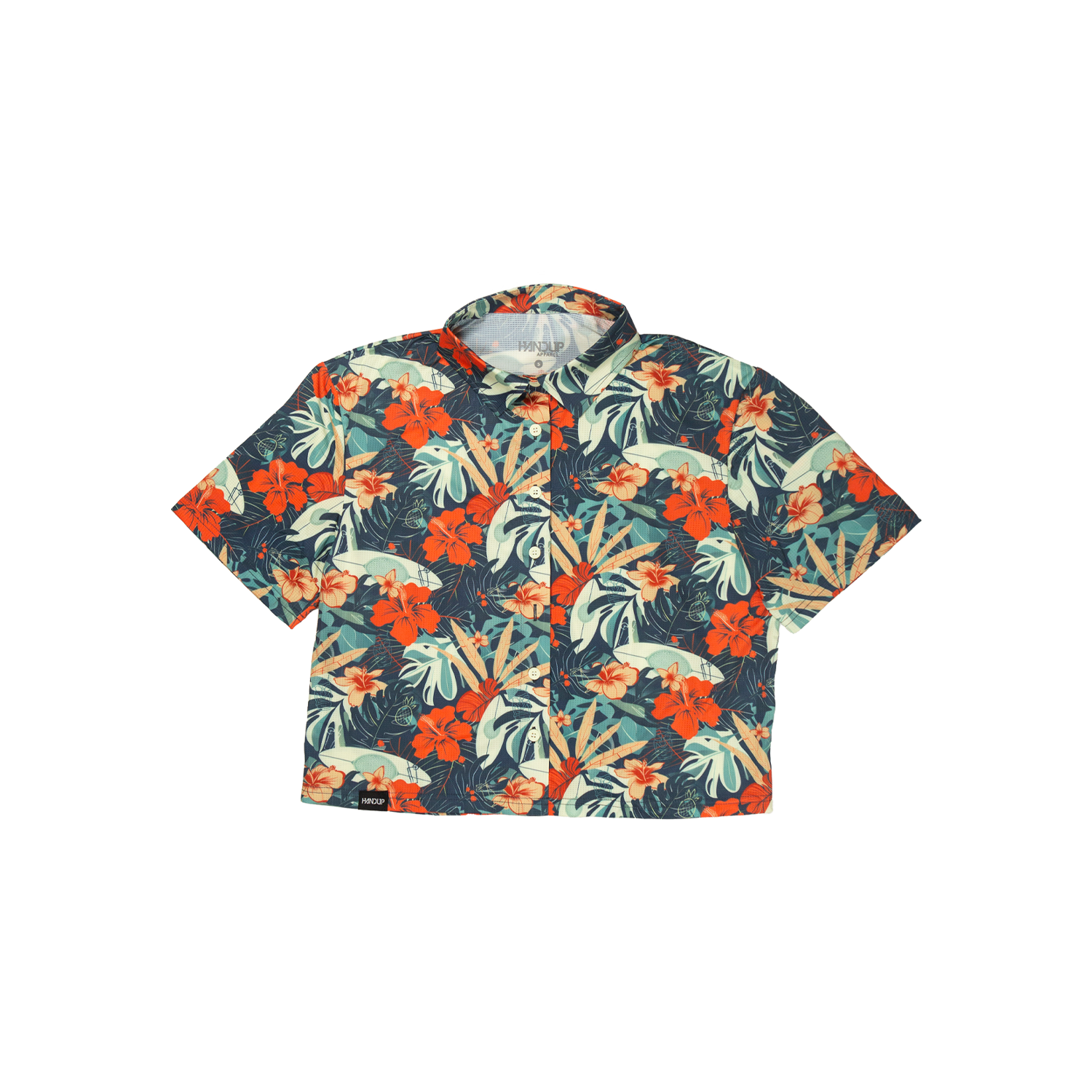 Handup Cropped FlexGRID Button Up - Paradise Pedal