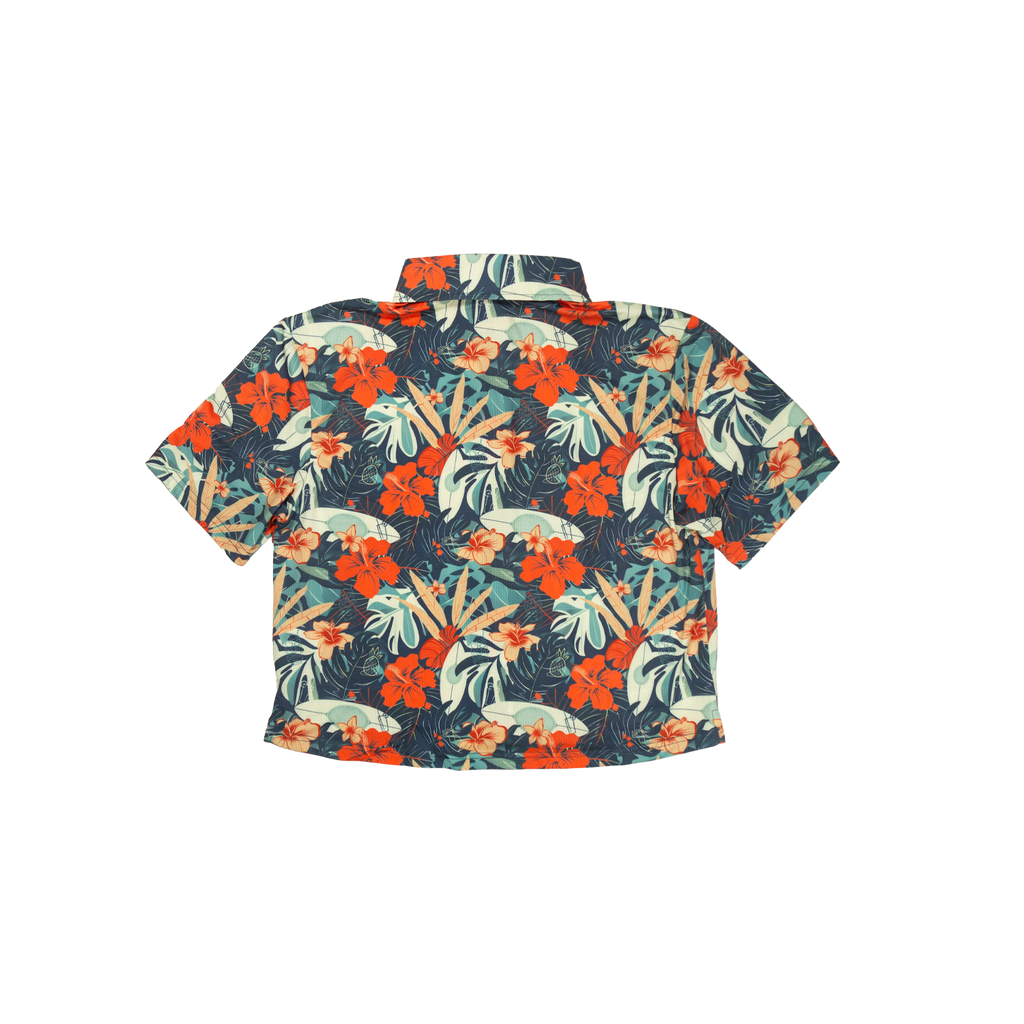 Handup Cropped FlexGRID Button Up - Paradise Pedal