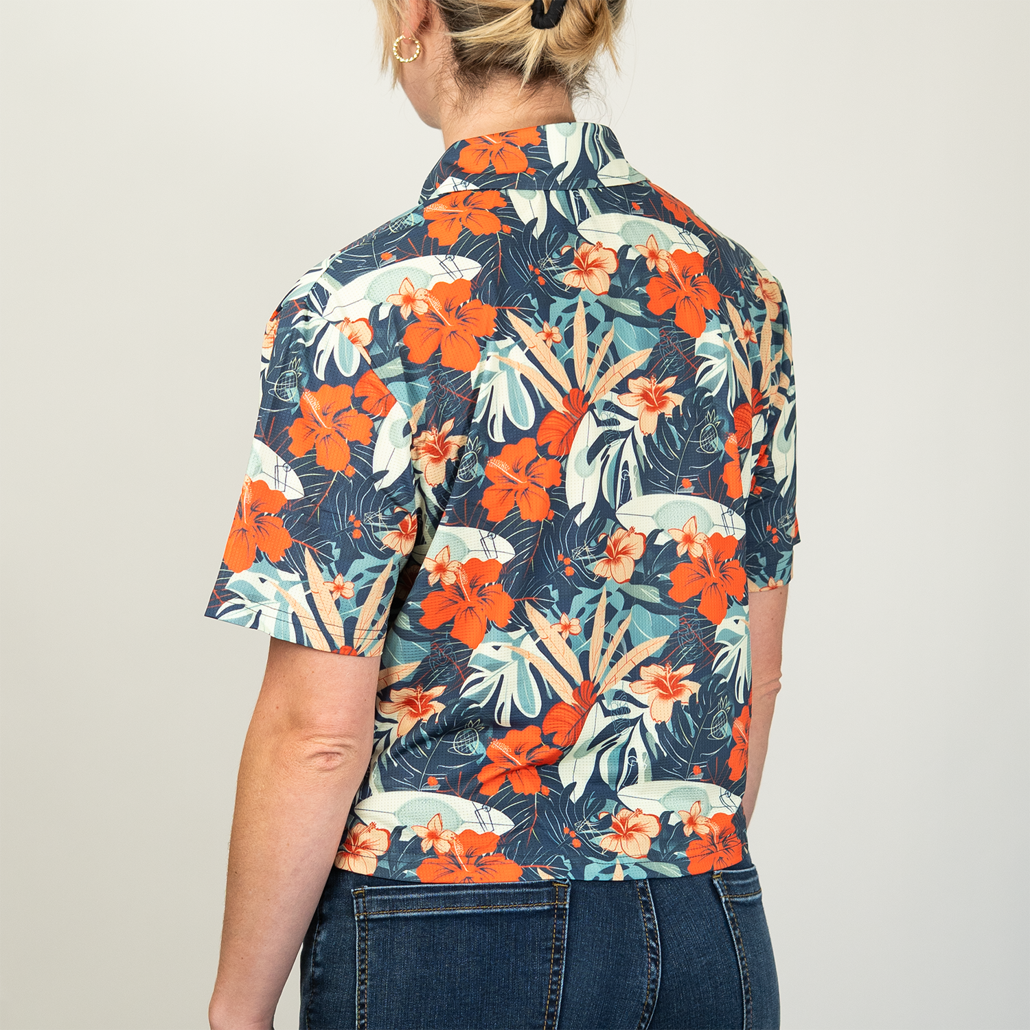 Handup Cropped FlexGRID Button Up - Paradise Pedal