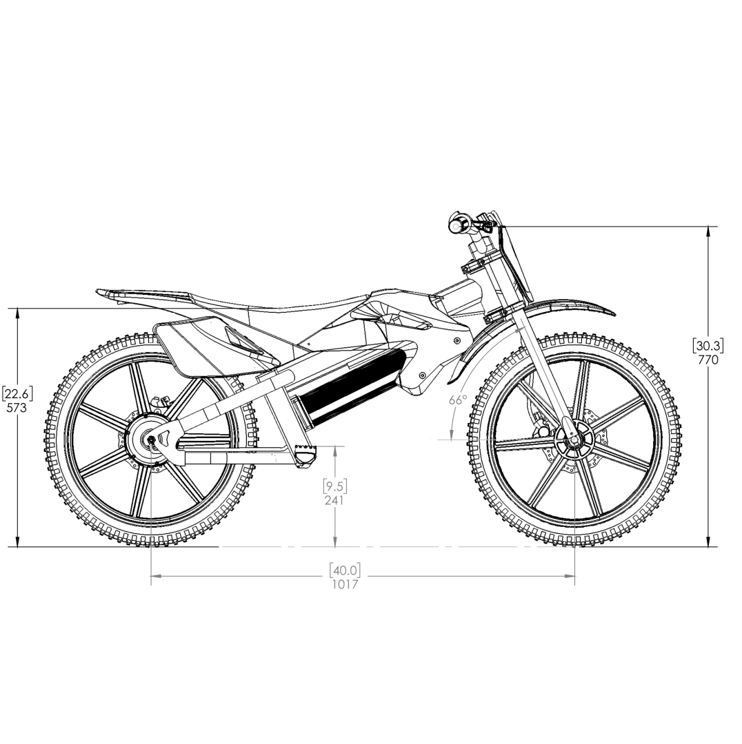 SYNDYT SYR 200 20" E Balance Bike. 48 Volts. 15 AH. 500 Watts. 10, 15, 20mph