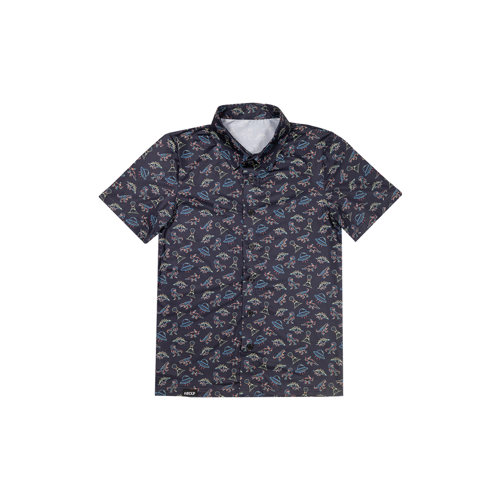 Youth FlexGRID Button Up - UFO Dinos