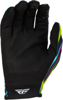 FLY RACING LITE WARPED GLOVES BLACK/PINK/ELECTRIC BLUE