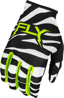 FLY RACING LITE UNCAGED GLOVES BLACK/WHITE/NEON GREEN