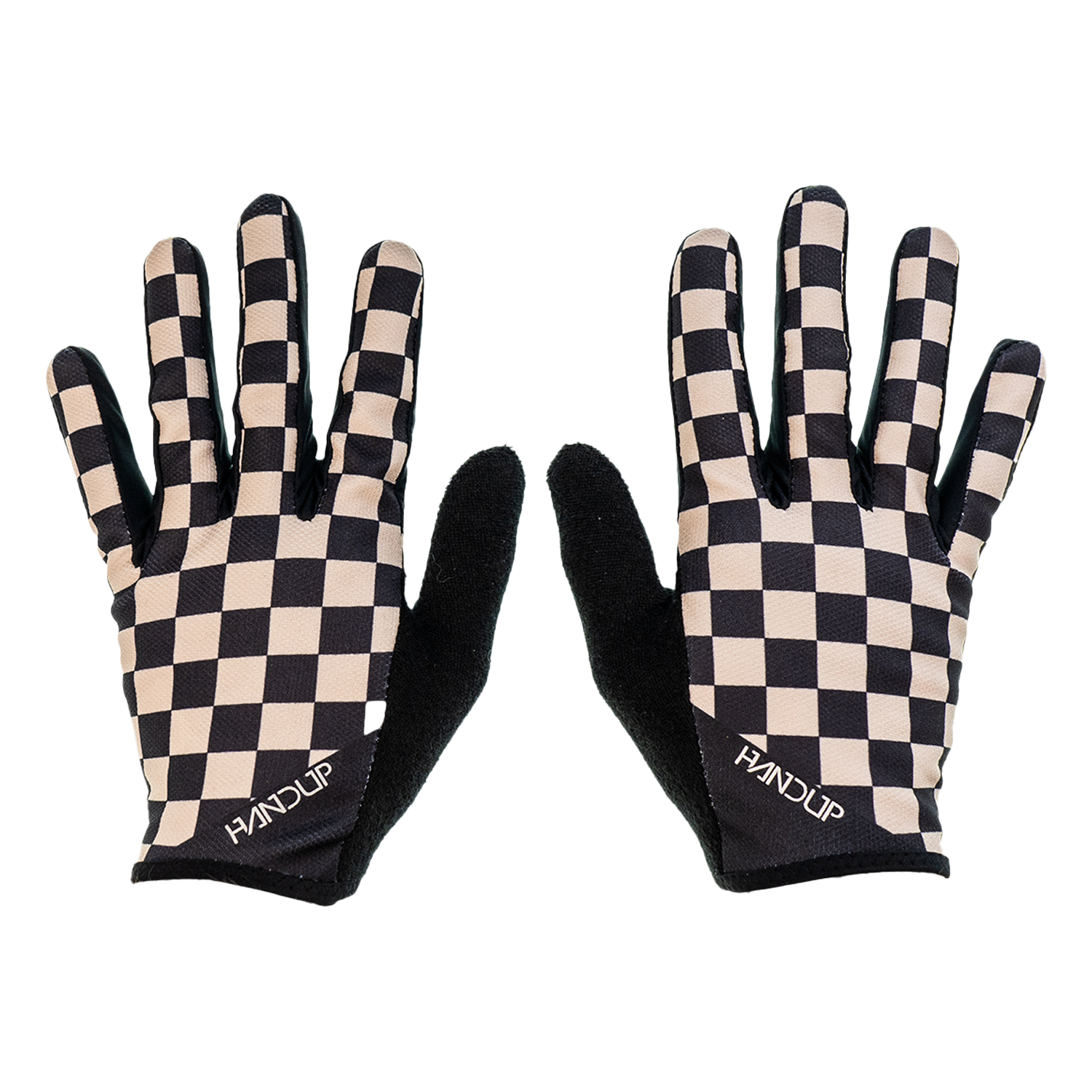 Handup Gloves - Checkered Black/Tan