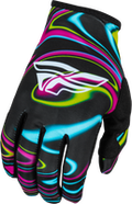 FLY RACING LITE WARPED GLOVES BLACK/PINK/ELECTRIC BLUE