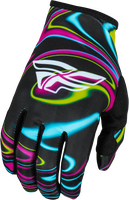 FLY RACING LITE WARPED GLOVES BLACK/PINK/ELECTRIC BLUE