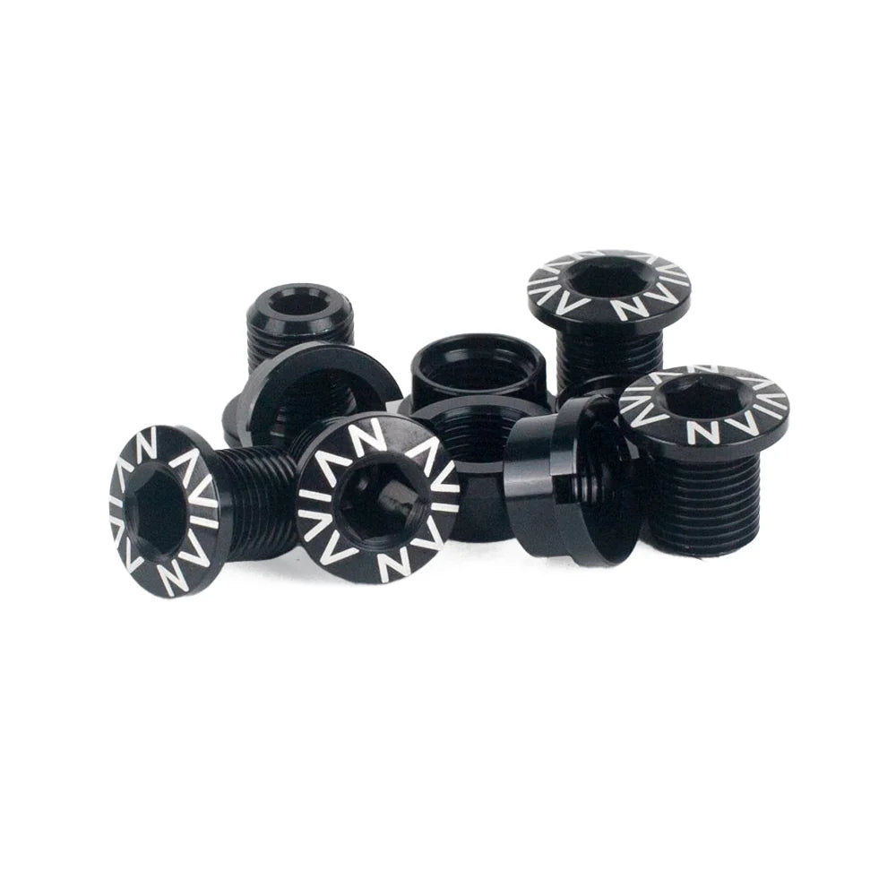 Avian Chromoly BMX Chainring Bolts-Black