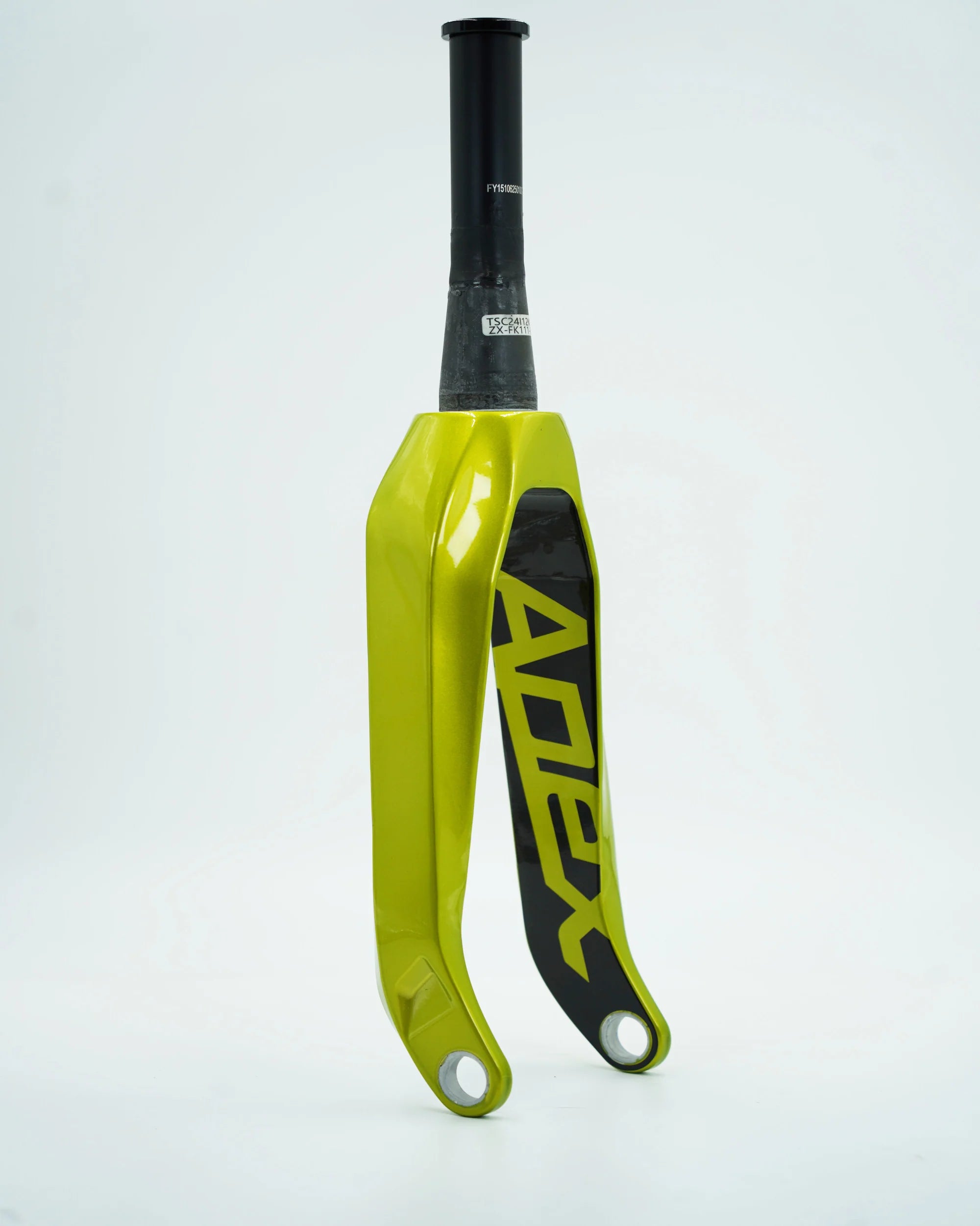 Pride Racing Apex Tapered Carbon BMX Fork-20"x1 1/8-1.5"-Lime