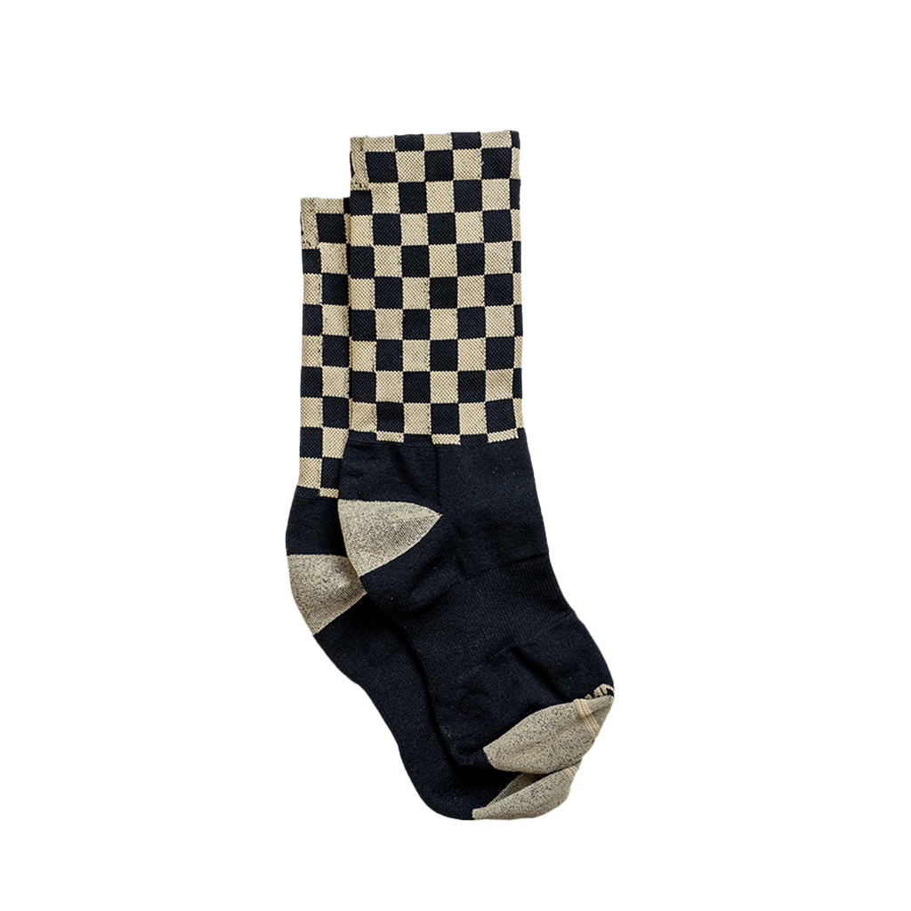 Socks - Checkered Black/Tan