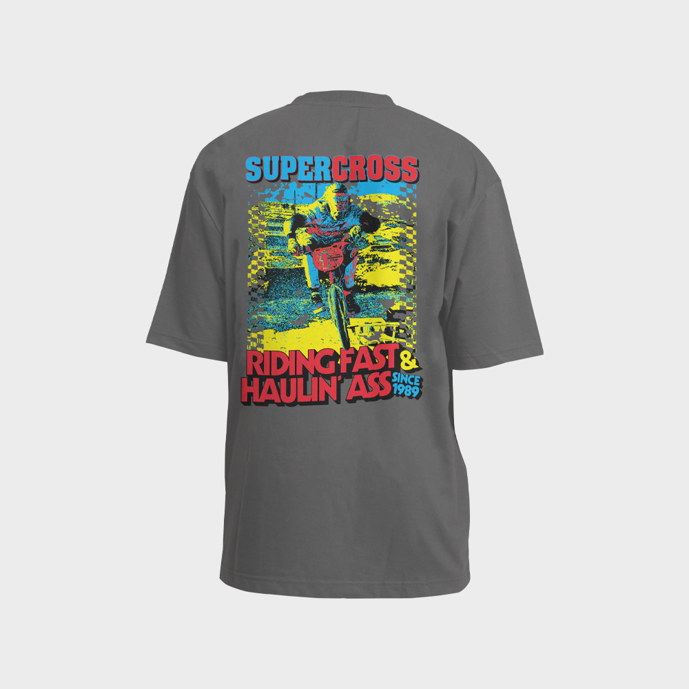 Supercross BMX | Riding Fast and Haul Ass Short Sleeve T-Shirt